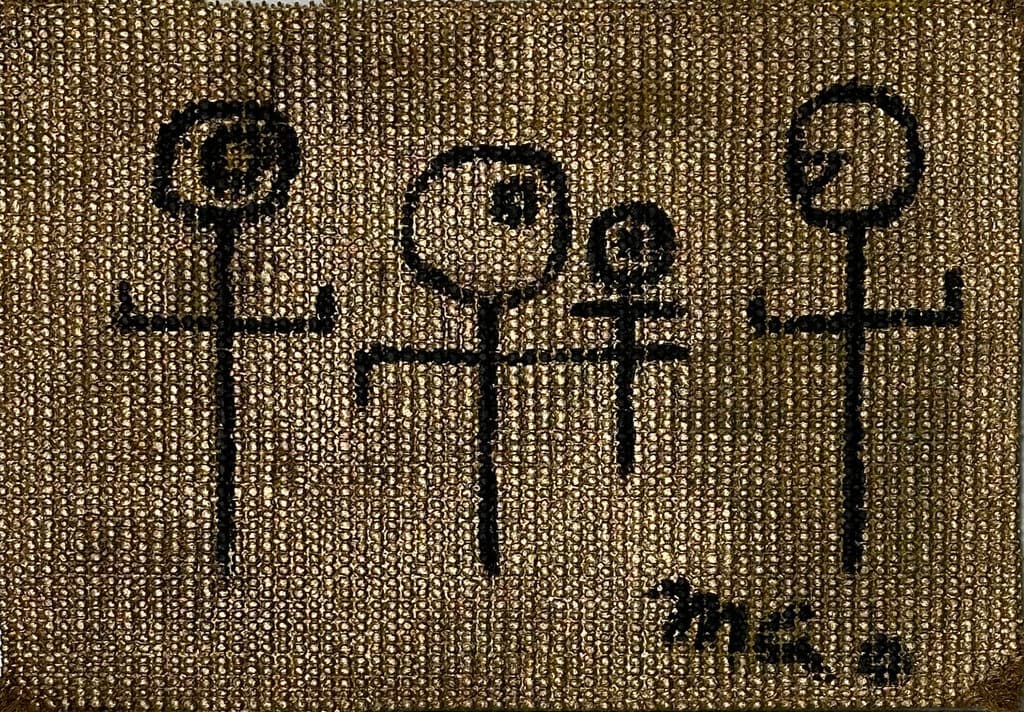 Personajes de Mathias Goeritz - Oil on yute, 1960´s