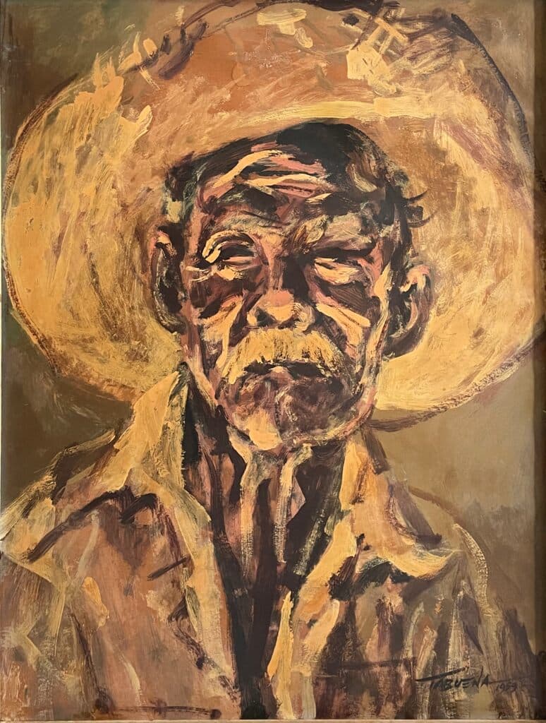 Retrato de Un Viejo de Romeo Tabuena - Oil on canvas, 1959