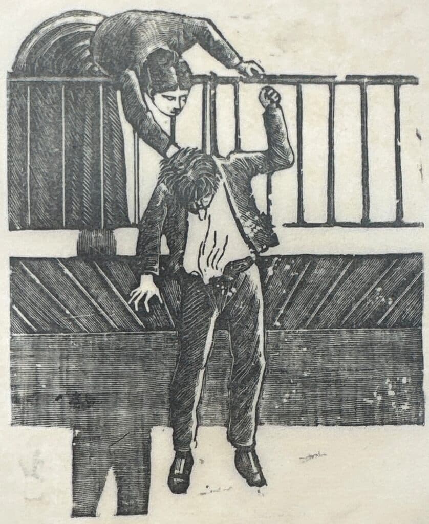 Original Woodcut on Rice Paper de José Guadalupe Posada - Woodcut print on handmade paper, Circa 1890