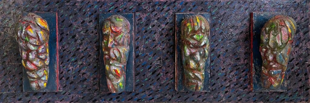 Sin título de Vladimir Cora - Oil on canvas and wood, 1985