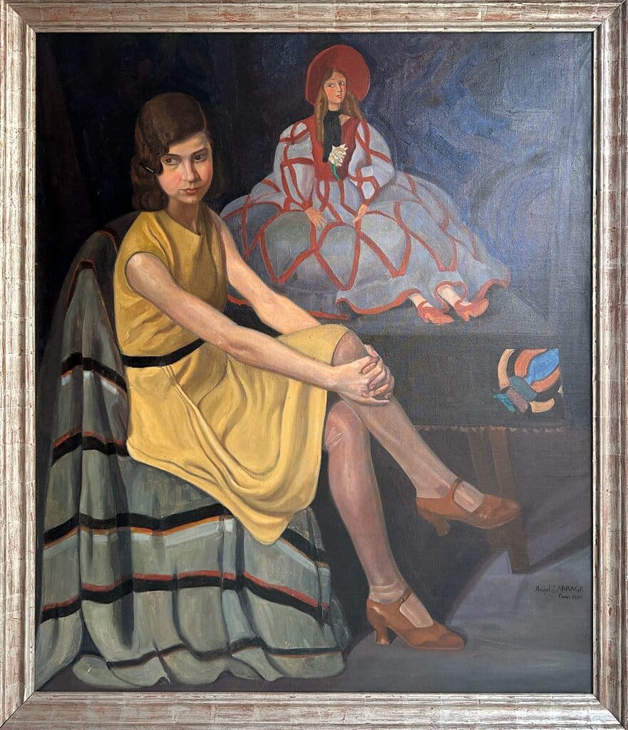 Retrato de Niña de Ángel Zárraga - Oil on canvas, 1930
