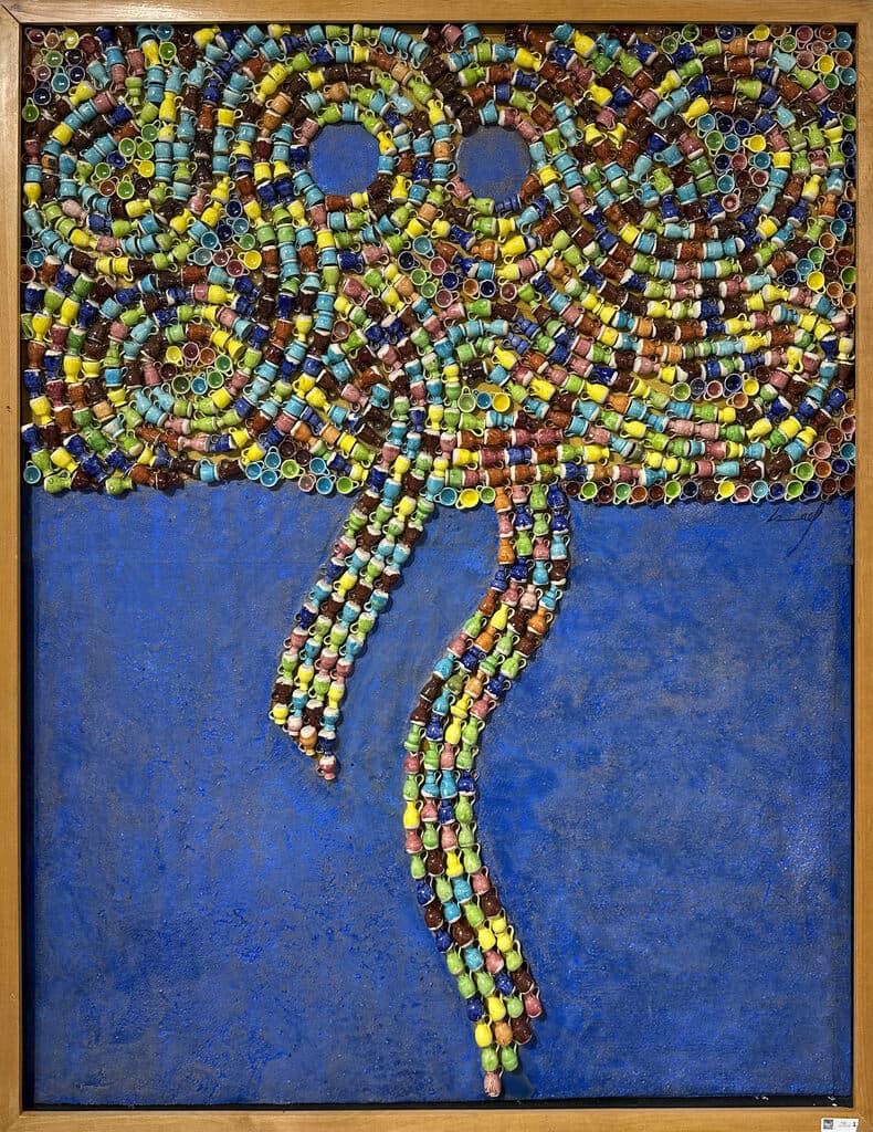 Piedra del Sol #21 de Ismael Vargas - Mixed media on wood, 1982
