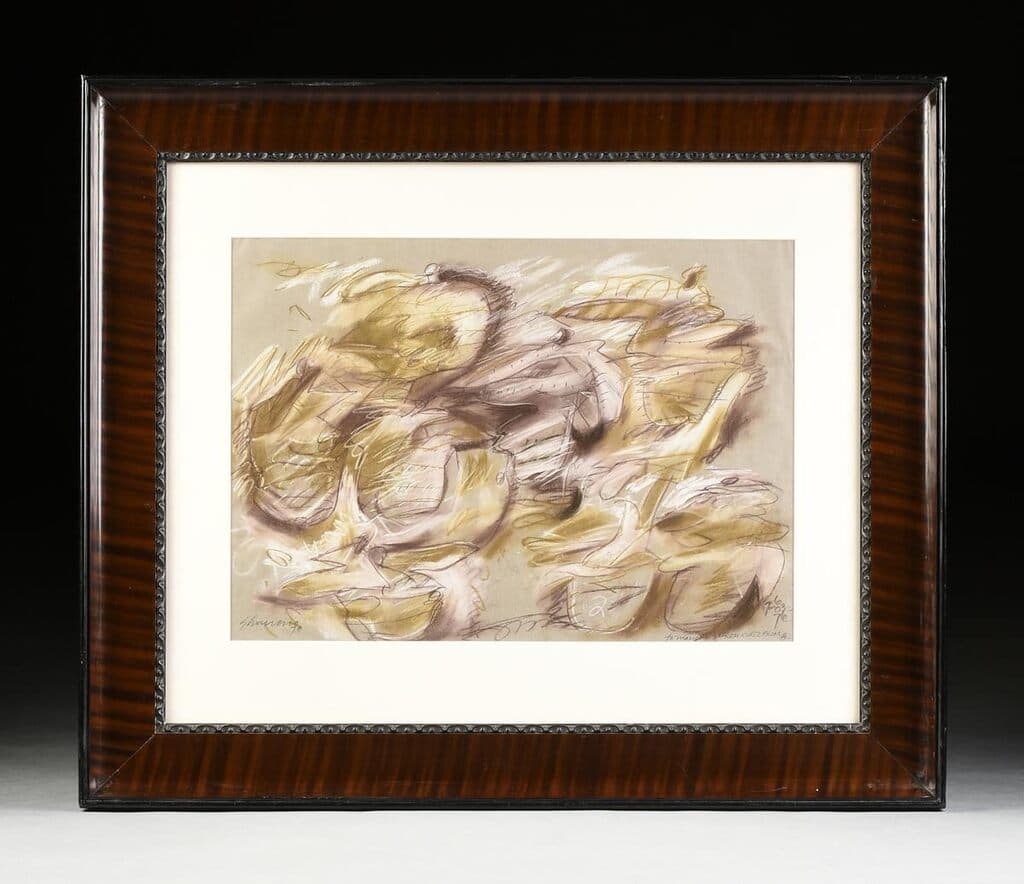 Para el Maestro, Efrem Kurtz de Gilberto Aceves Navarro - Mixed media on paper, 1970