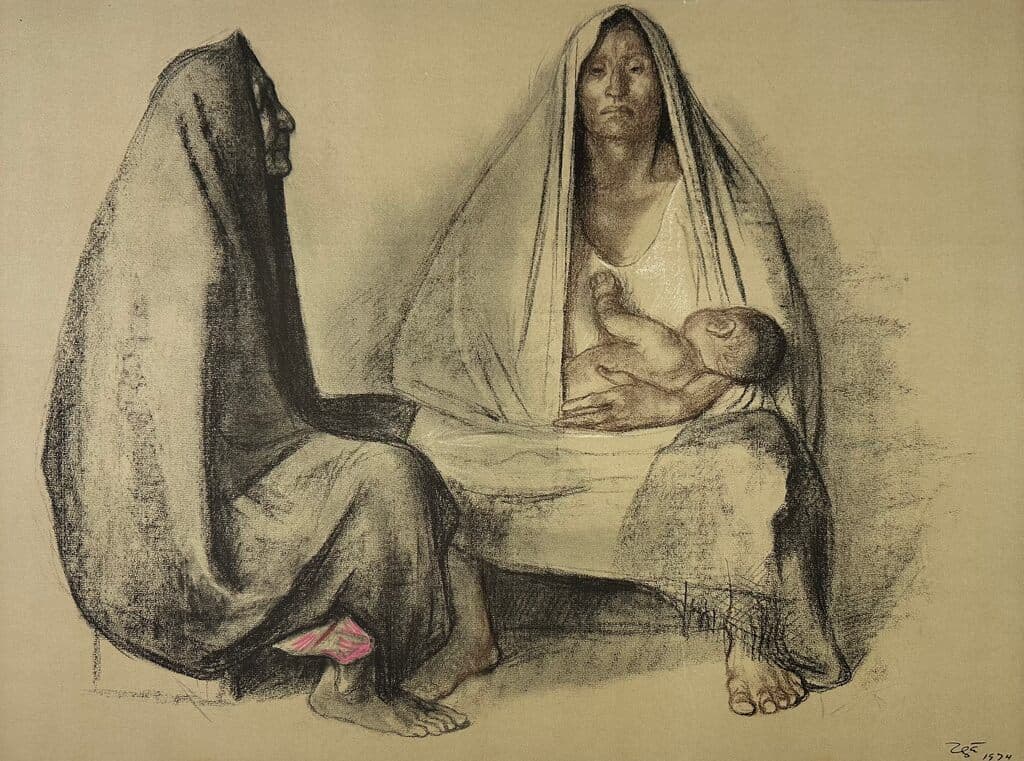 La Maternidad de Francisco Zúñiga - Litograph, 1974