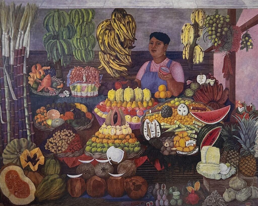 Vendedora de Frutas de Olga Costa - Lithograph