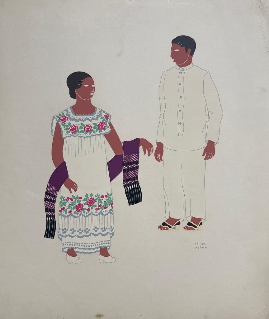 Custom of Mexico Series de Carlos Merida - Screenprint on paper, 1970s