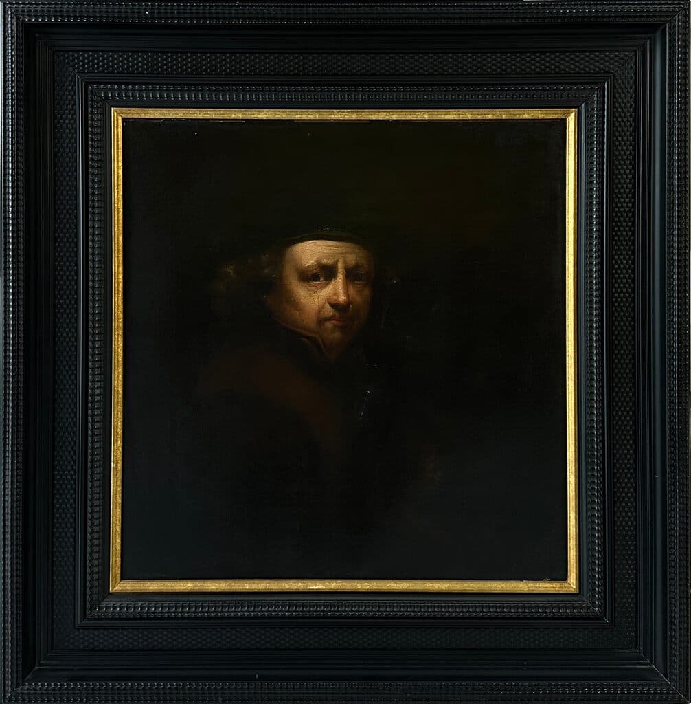 Self - Portrait de Attributed to Rembrandt van Rijn - Oil on canvas, 1600´s
