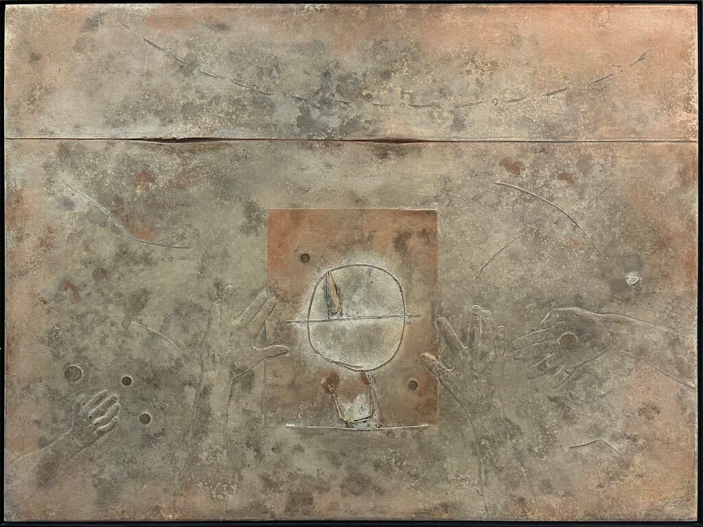 Sin título de Mario Martín del Campo - Mixed media on panel, 1995