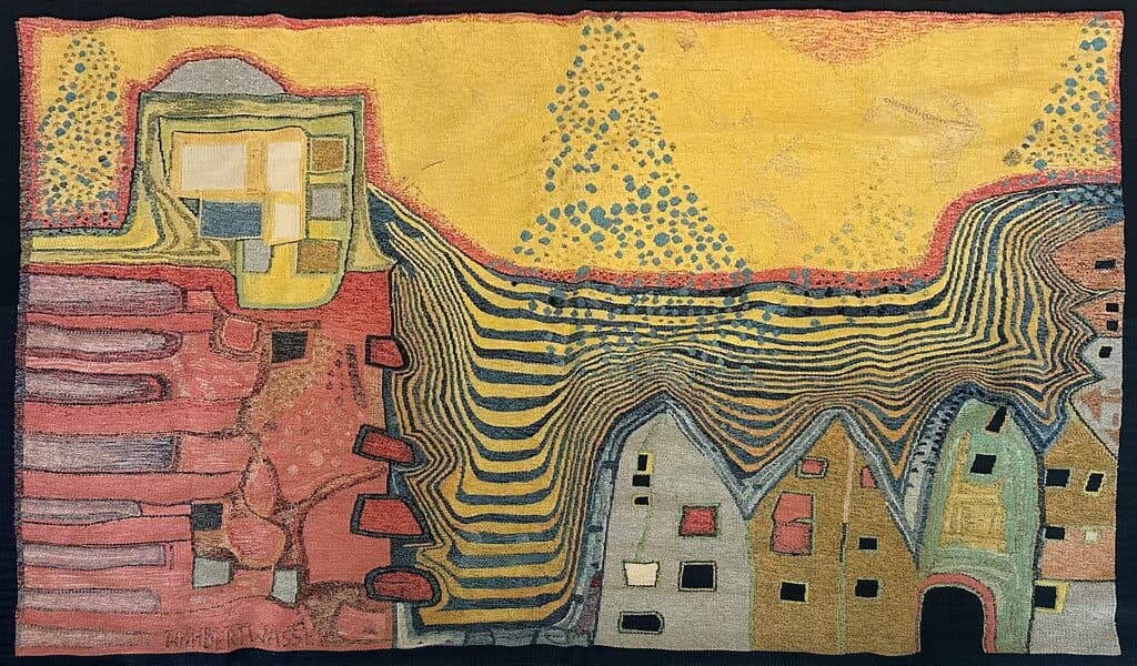 Gobelino de Friedensreich Hundertwasser - Wool, 1960´s-1970´s