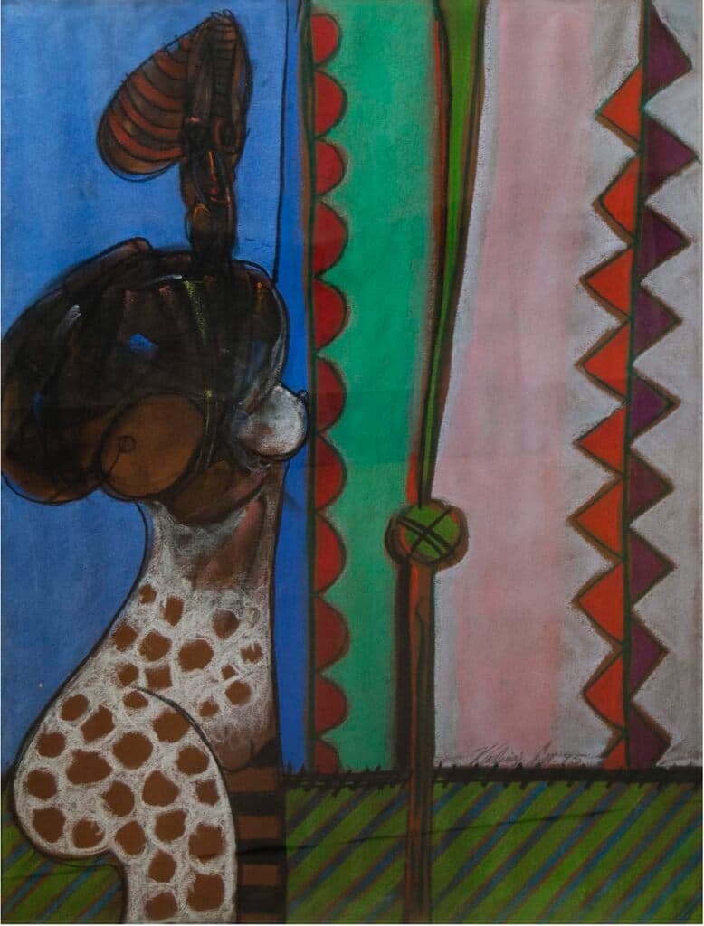 Mujer de Vladimir Cora - Pastels on paper, 1995
