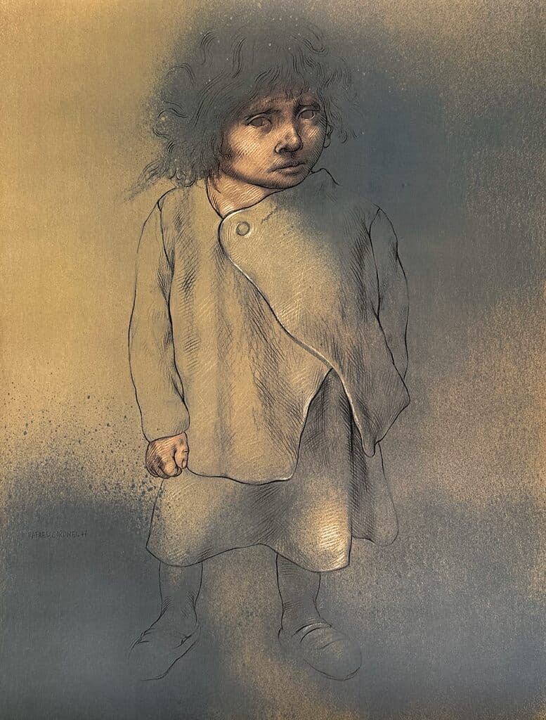 Portrait from Galeria de Arte Misrachi de Rafael Coronel - Offset Lithograph, signed in the plate, 1978
