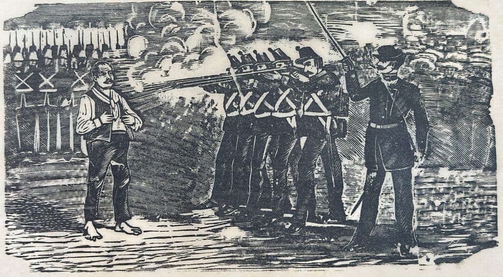 Original Woodcut on Rice Paper de José Guadalupe Posada - Woodcut print on handmade paper, Circa 1890