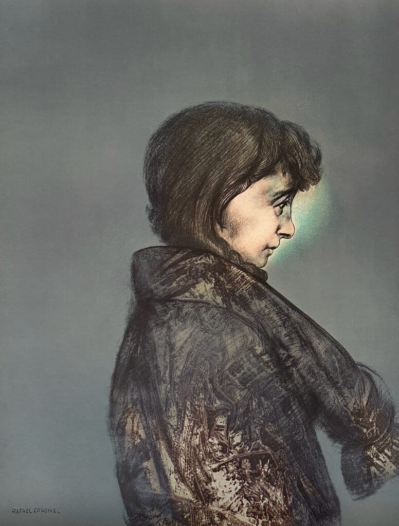 Portrait from Galeria de Arte Misrachi de Rafael Coronel - Offset Lithograph, signed in the plate, 1978