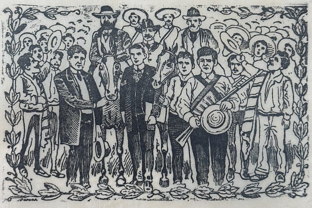 Original Woodcut on Rice Paper de José Guadalupe Posada - Woodcut print on handmade paper, Circa 1890