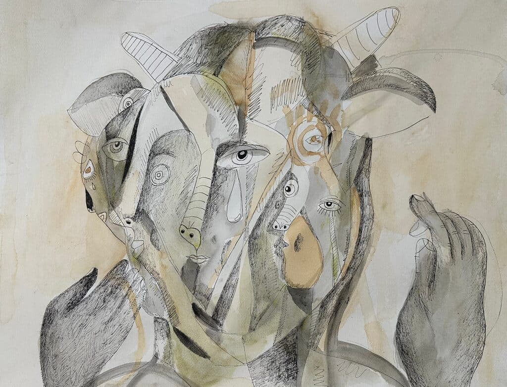 Sin título de Pablo Piza - Mixed media on paper, 2020s