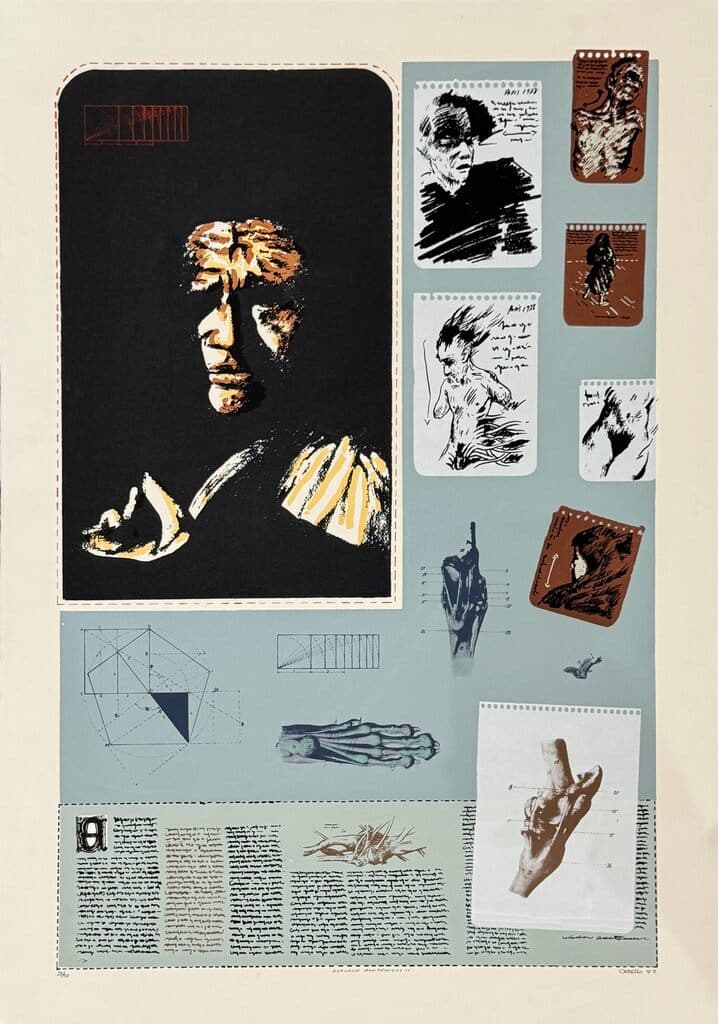 Estudios Anatómicos ll de Javier Campos Cabello - Silkscreen, 1988