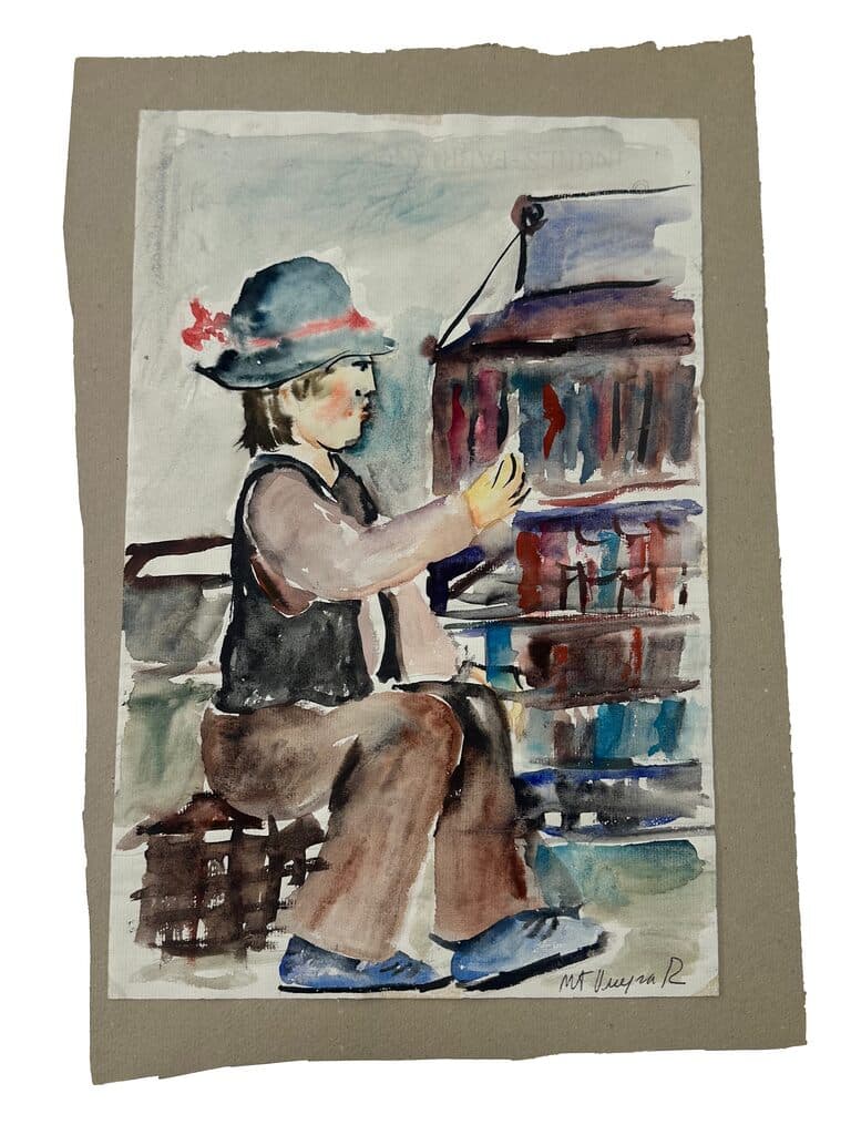 Personaje de María Teresa Vieyra - Watercolor on paper, 1960s