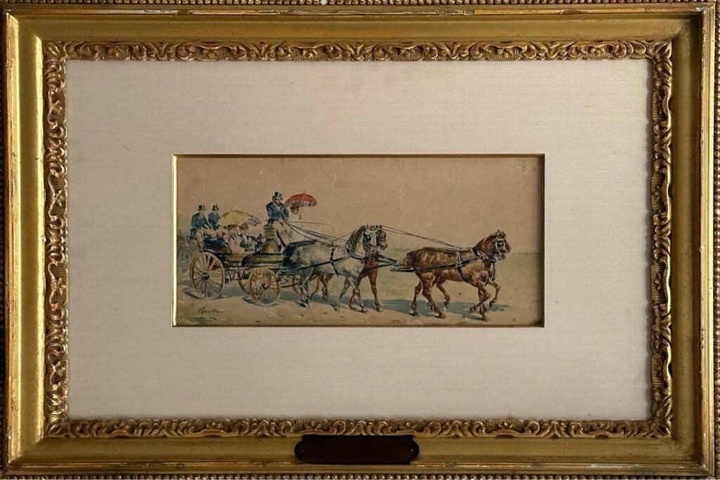 Charriot de Henri de Toulouse-Lautrec - Watercolor on paper, 1880s