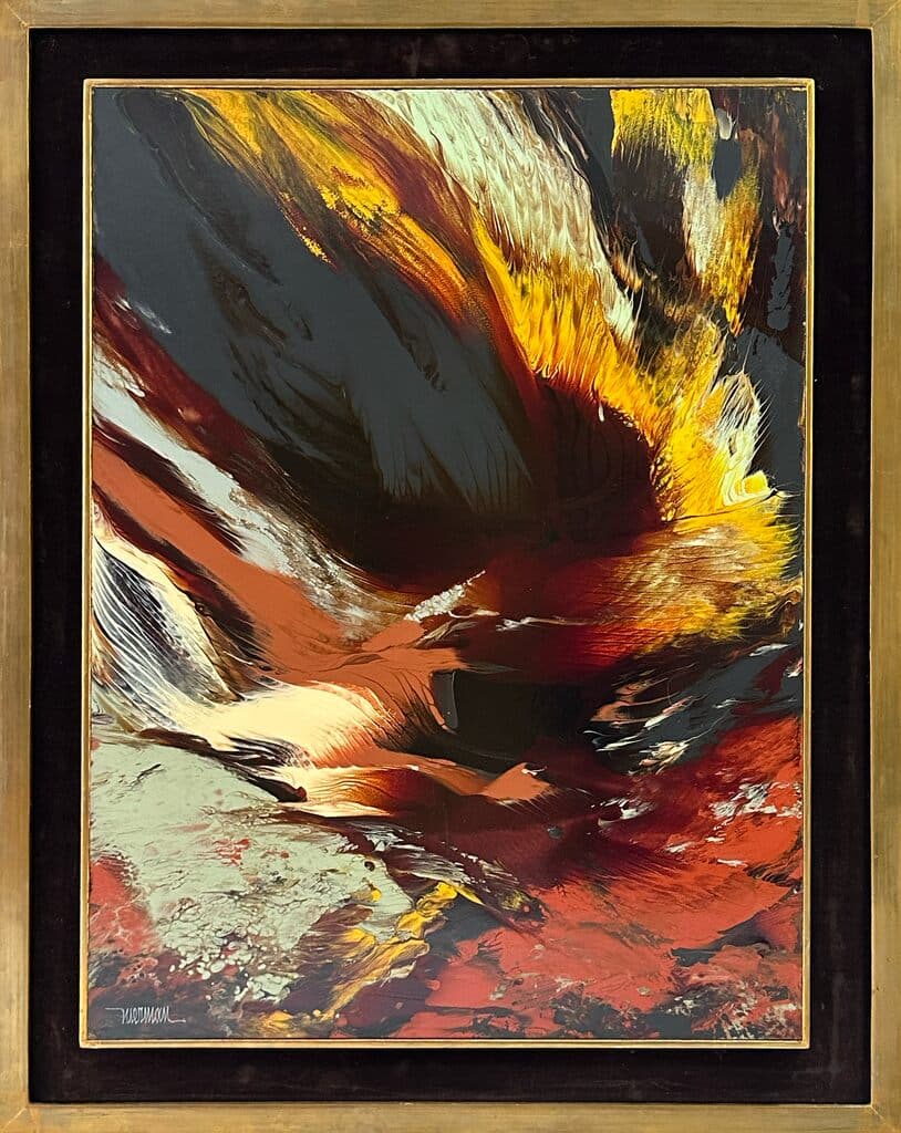 Untitled de Leonardo Nierman - Pyroxylin on masonite