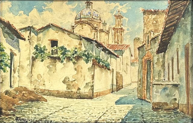 View of a Town de Alfredo Ramos Martínez
