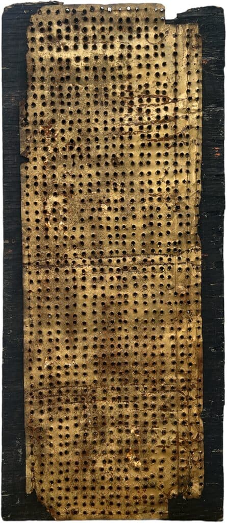 Mensaje de Mathias Goeritz - Perforated bras and metal on board, 1960-1972