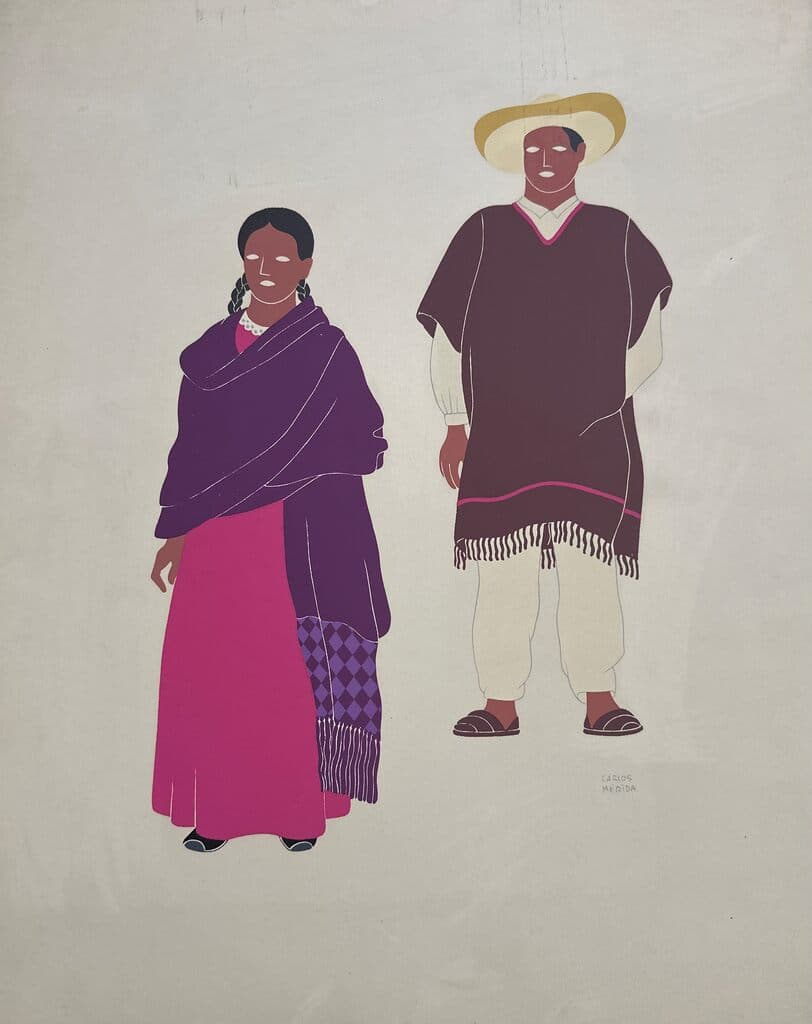 Custom of Mexico Series de Carlos Merida - Screenprint on paper, 1970s