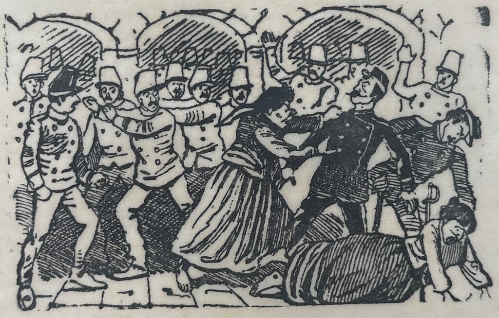 Original Woodcut on Rice Paper de José Guadalupe Posada - Woodcut print on handmade paper, Circa 1890