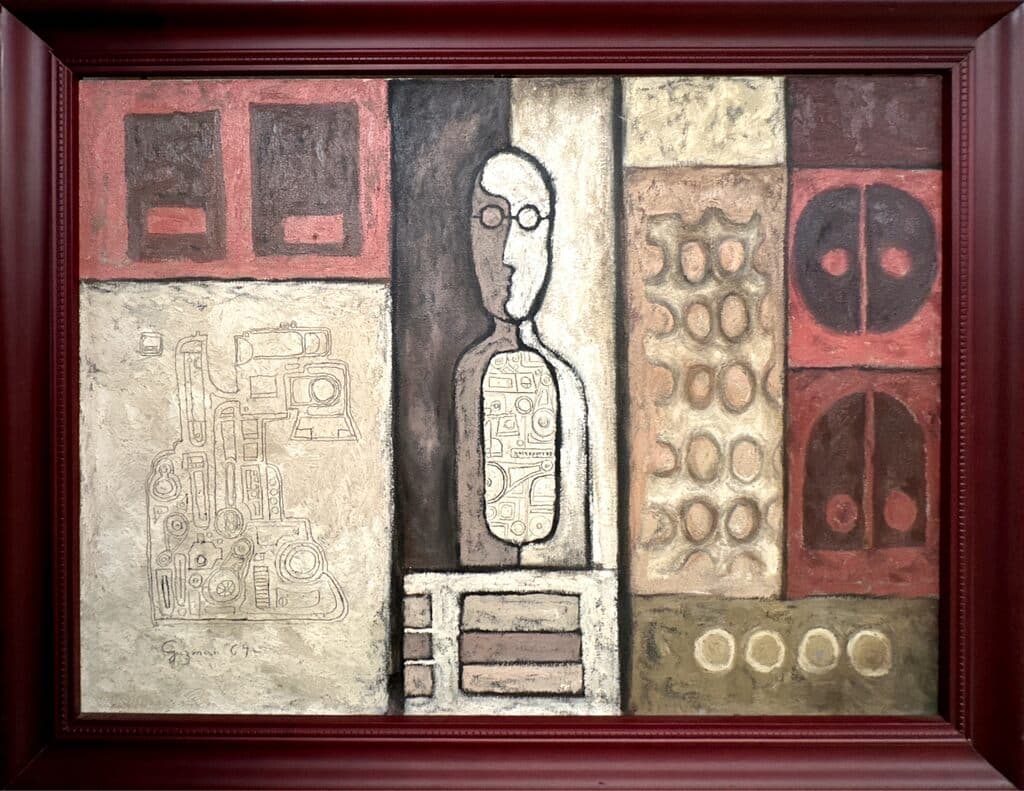 Mecánica del Hombre de Enrique Guzmán - Oil on canvas, 1969