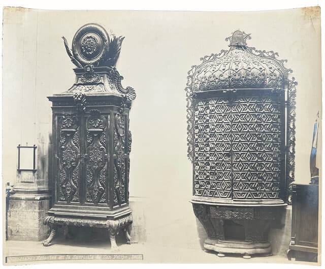 Querétaro: Estantes en la Sacristía de San Felipe 1912 de Guillermo Kahlo