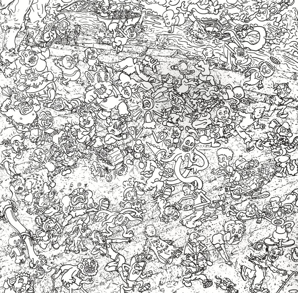 Estampida de Pedro Delgado "Pit" - Ink on canvas, 2026