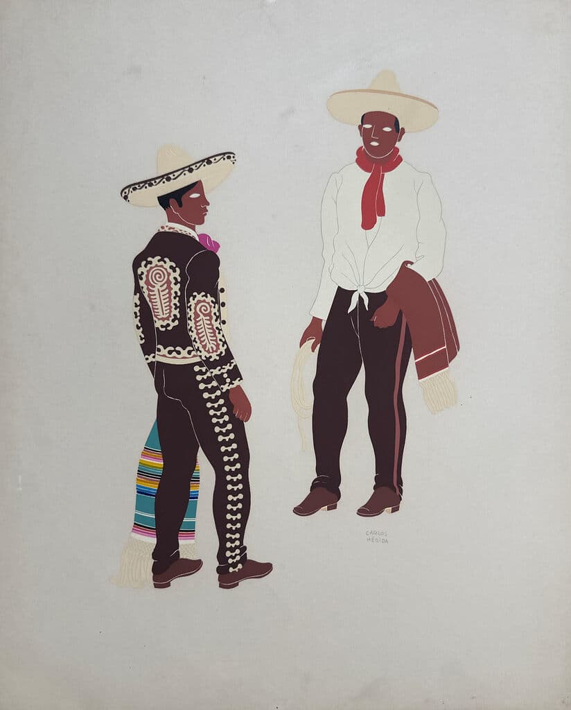 Custom of Mexico Series de Carlos Merida - Screenprint on paper, 1970s