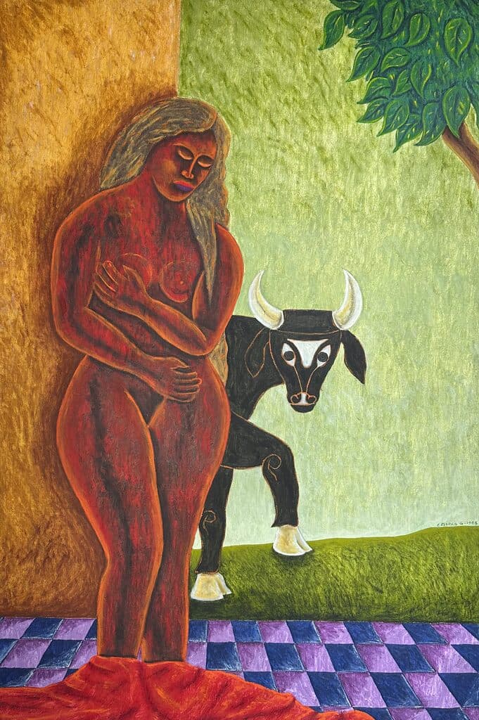 Mujer de Enrique Flores - Oil on canvas, 1995