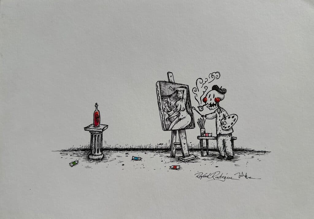 Arte de Rafael Rodriguez - Ink on paper, 2020s