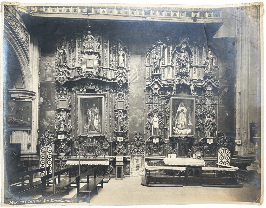 México: Iglesia La Enseñanza de Guillermo Kahlo - Gelatin on silver print, Principios del siglo XX