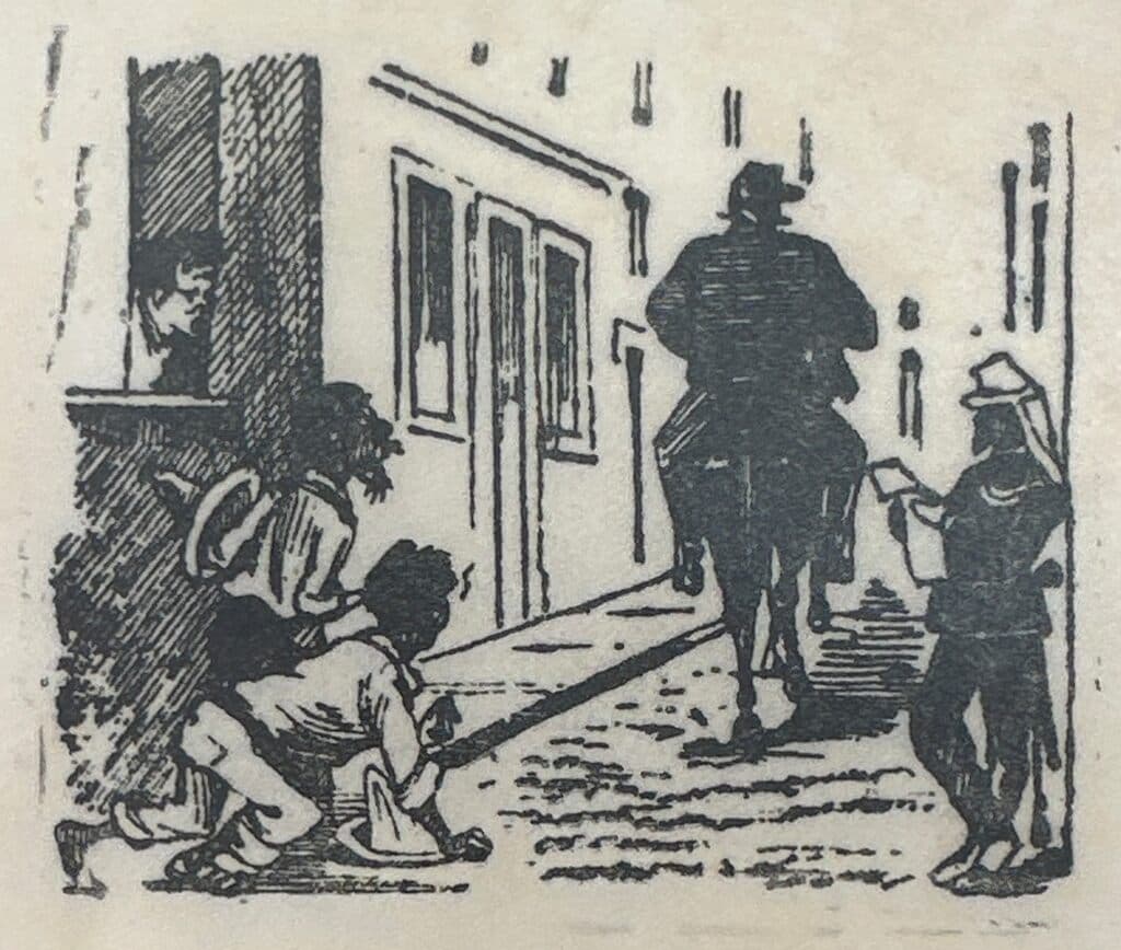 Original Woodcut on Rice Paper de José Guadalupe Posada - Woodcut print on handmade paper, Circa 1890