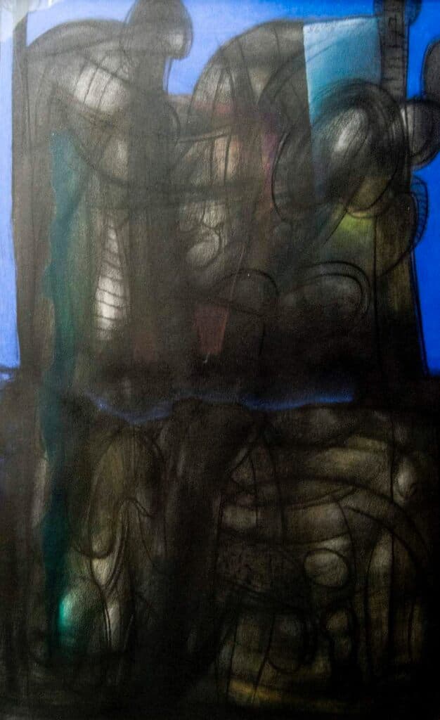 La Mesa de Vladimir Cora - Pastel on paper, 1995