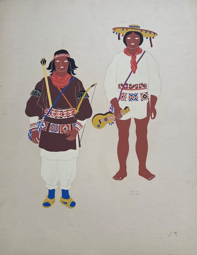 Custom of Mexico Series de Carlos Merida - Screenprint on paper, 1970s