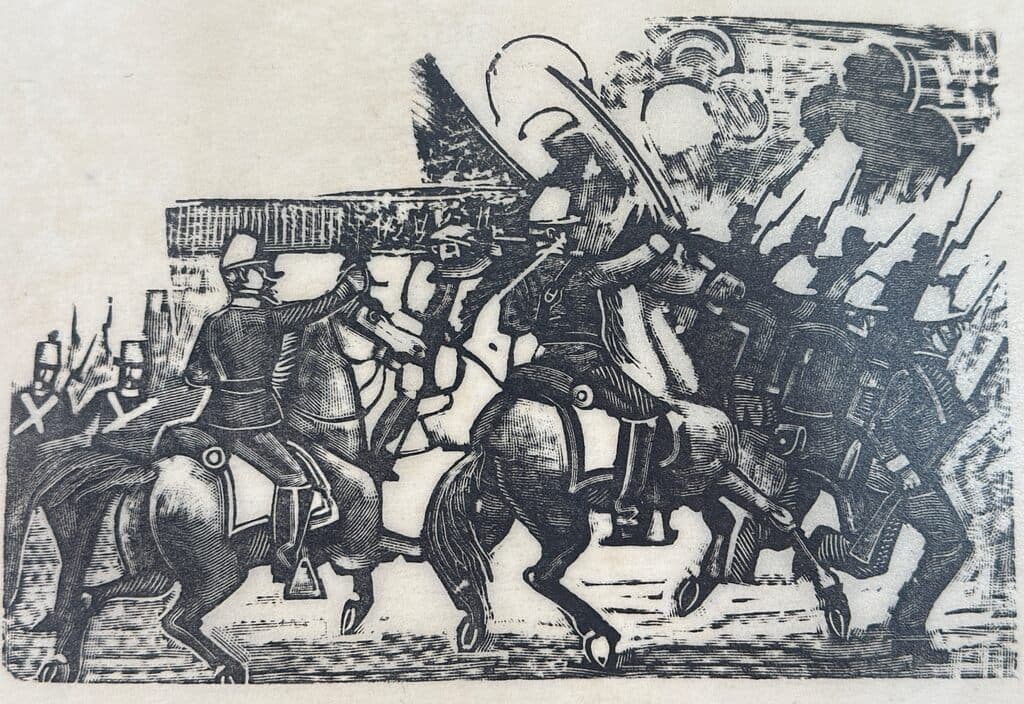 Original Woodcut on Rice Paper de José Guadalupe Posada - Woodcut print on handmade paper, Circa 1890