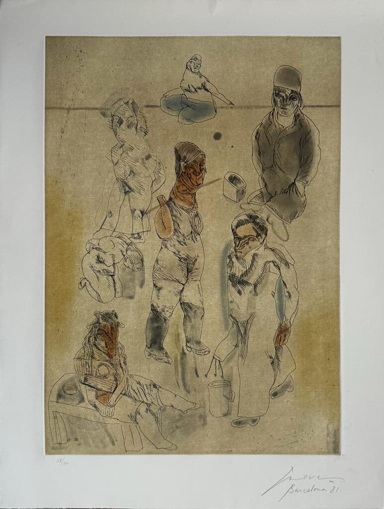 Sin título de José Luis Cuevas - Etching, 1981