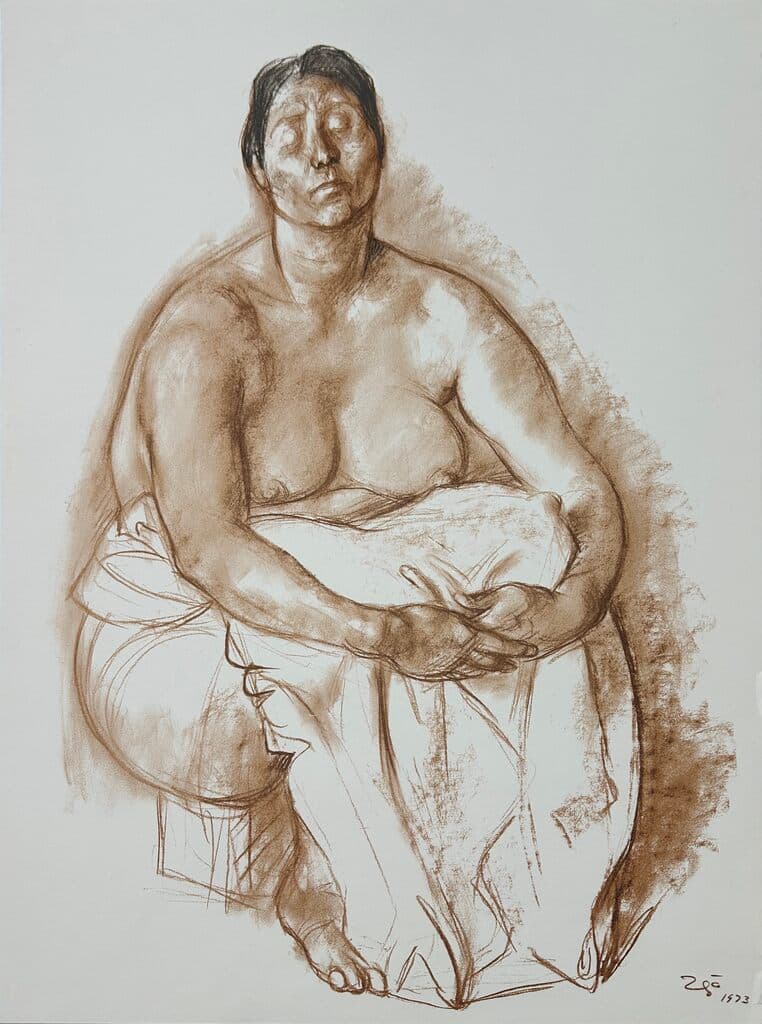 Woman de Francisco Zúñiga - Litograph, 1973