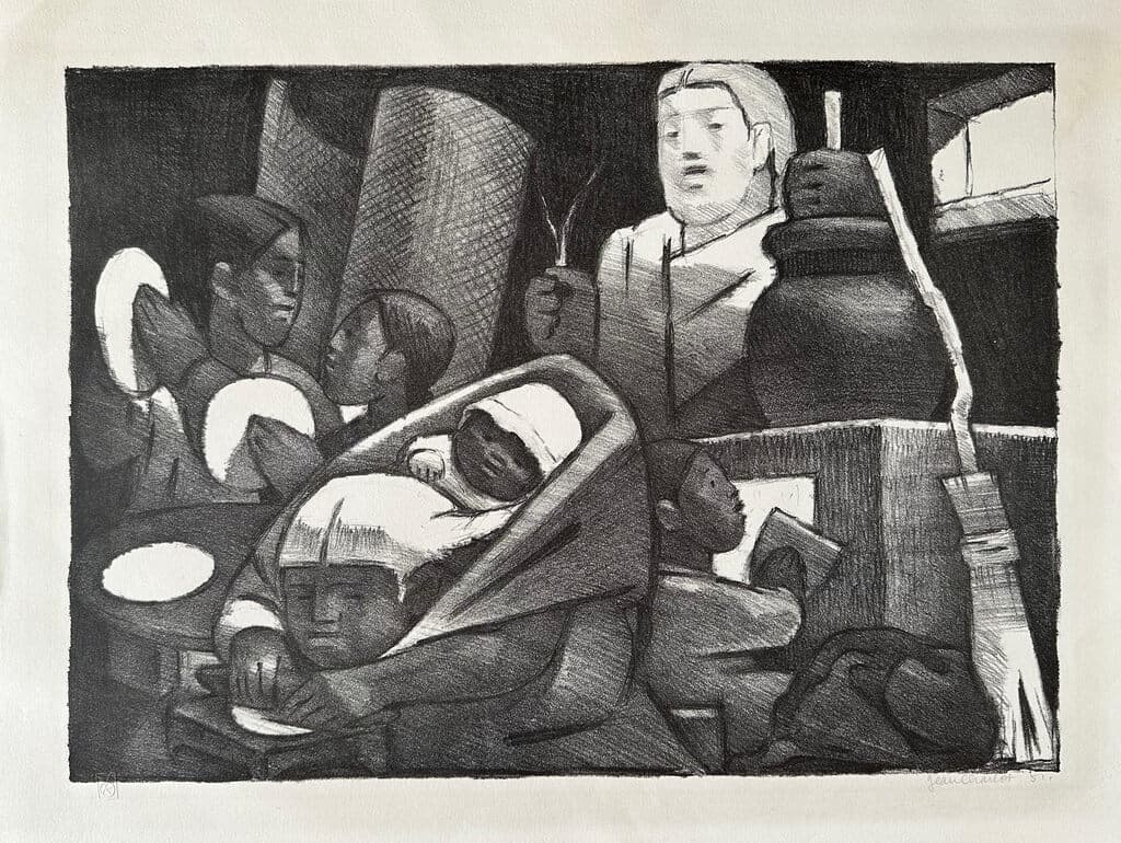 The Distaff Side de Jean Charlot - Lithograph on paper, 1951