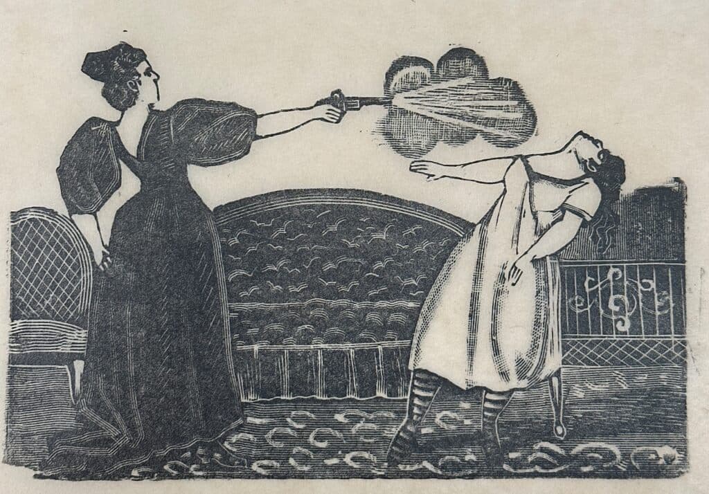 Original Woodcut on Rice Paper de José Guadalupe Posada - Woodcut print on handmade paper, Circa 1890