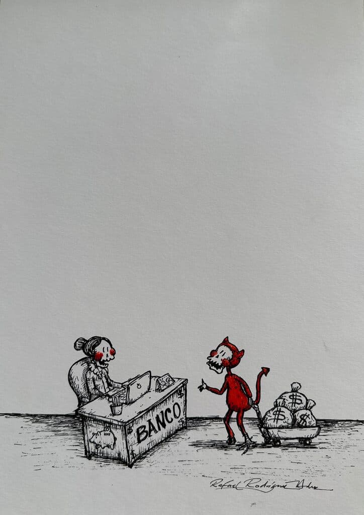 Banco de Rafael Rodriguez - Ink on paper, 2020s