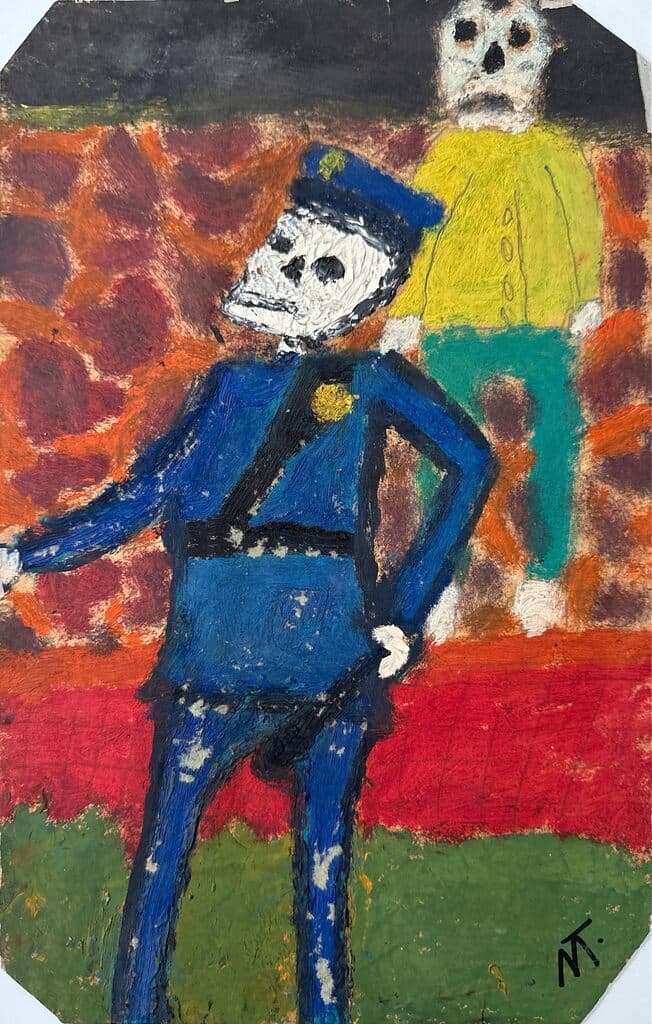 Poli no me detenga de María Teresa Vieyra - Oil on Paper, 1950